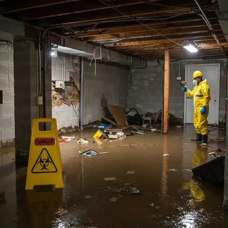 Flooded Basement Electrical Hazard in Denver, PA Property